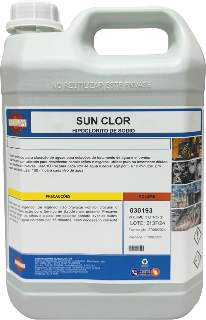 Hipoclorito de Sódio - PERFECT SUN CLOR